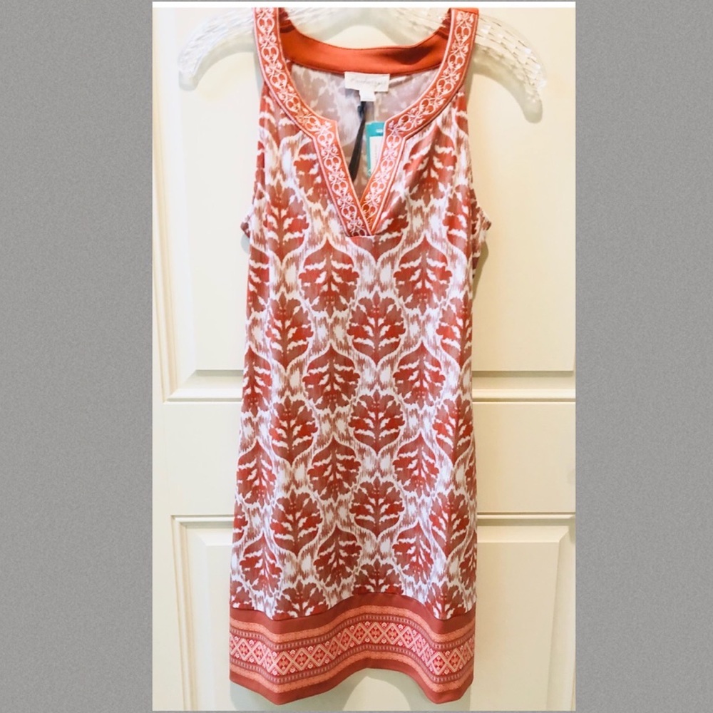 Magnolia Grace XSP Alhambra Embroidered Trim Knit Dress NWT!